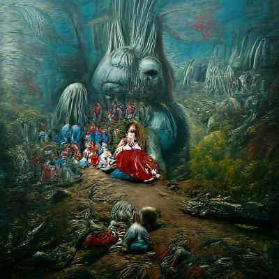 Alice in Wonderland in Gustave Doré Style