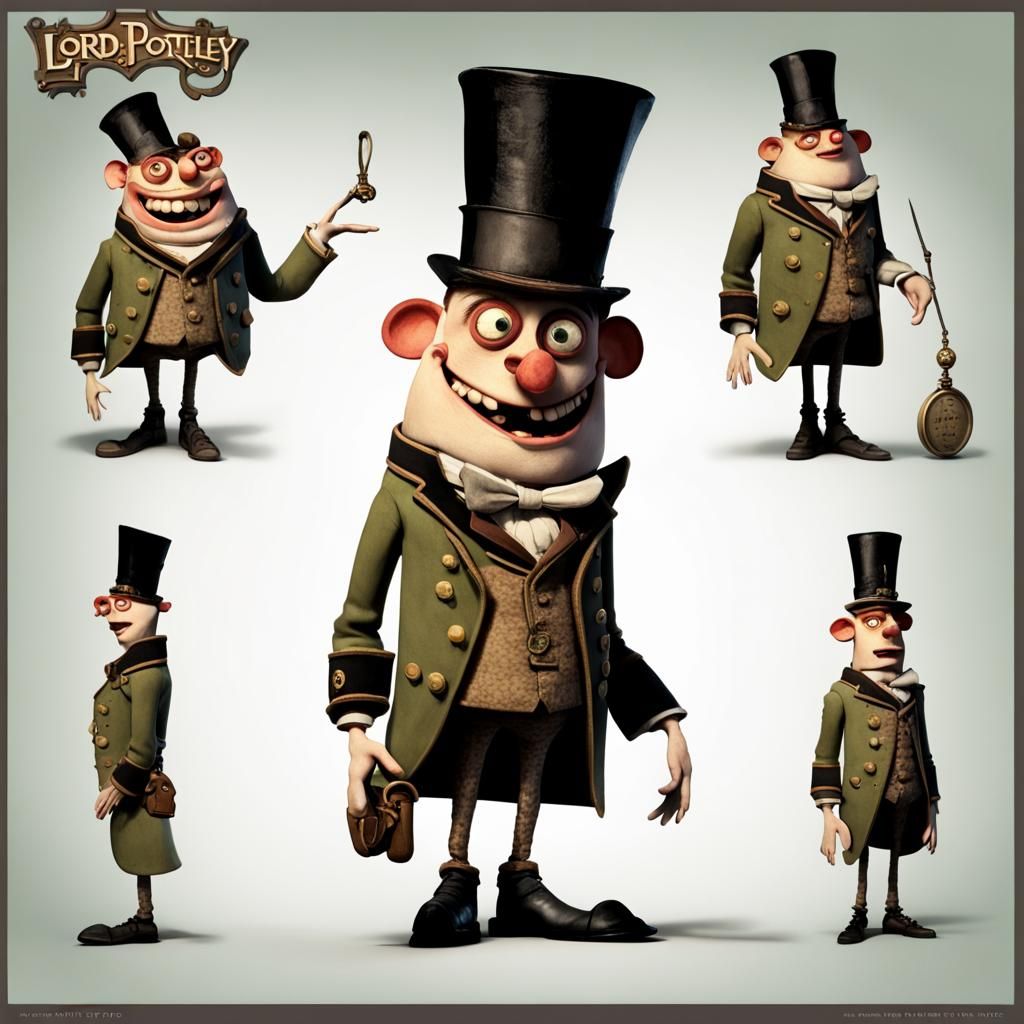 Grotesque Stop-Motion Character in Boxtrolls Style