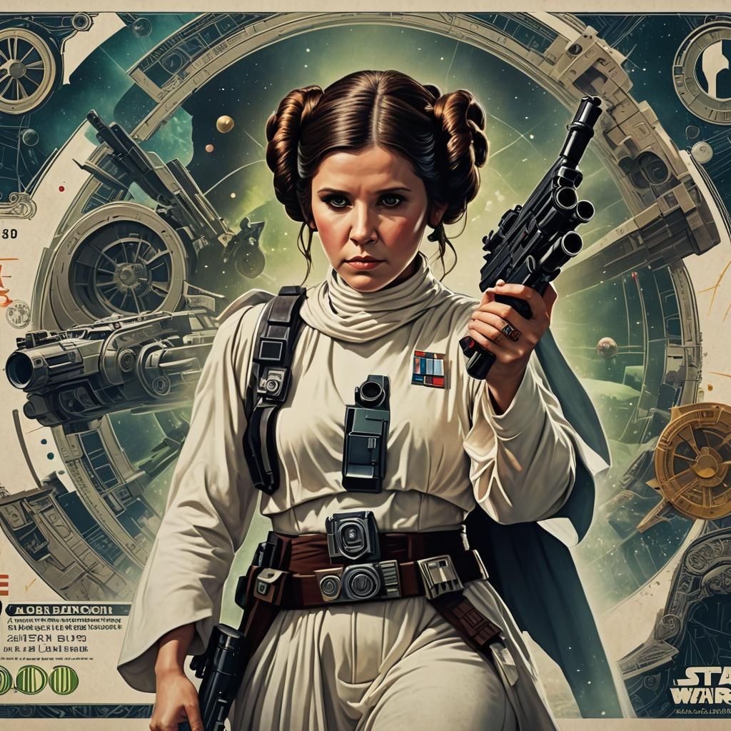 Princess Leia Star Wars Poster Art Banknote