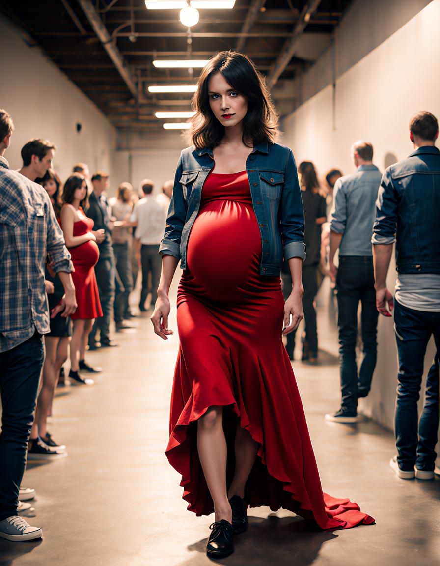 Sinister Pregnant Woman in Greg Rutkowski Style