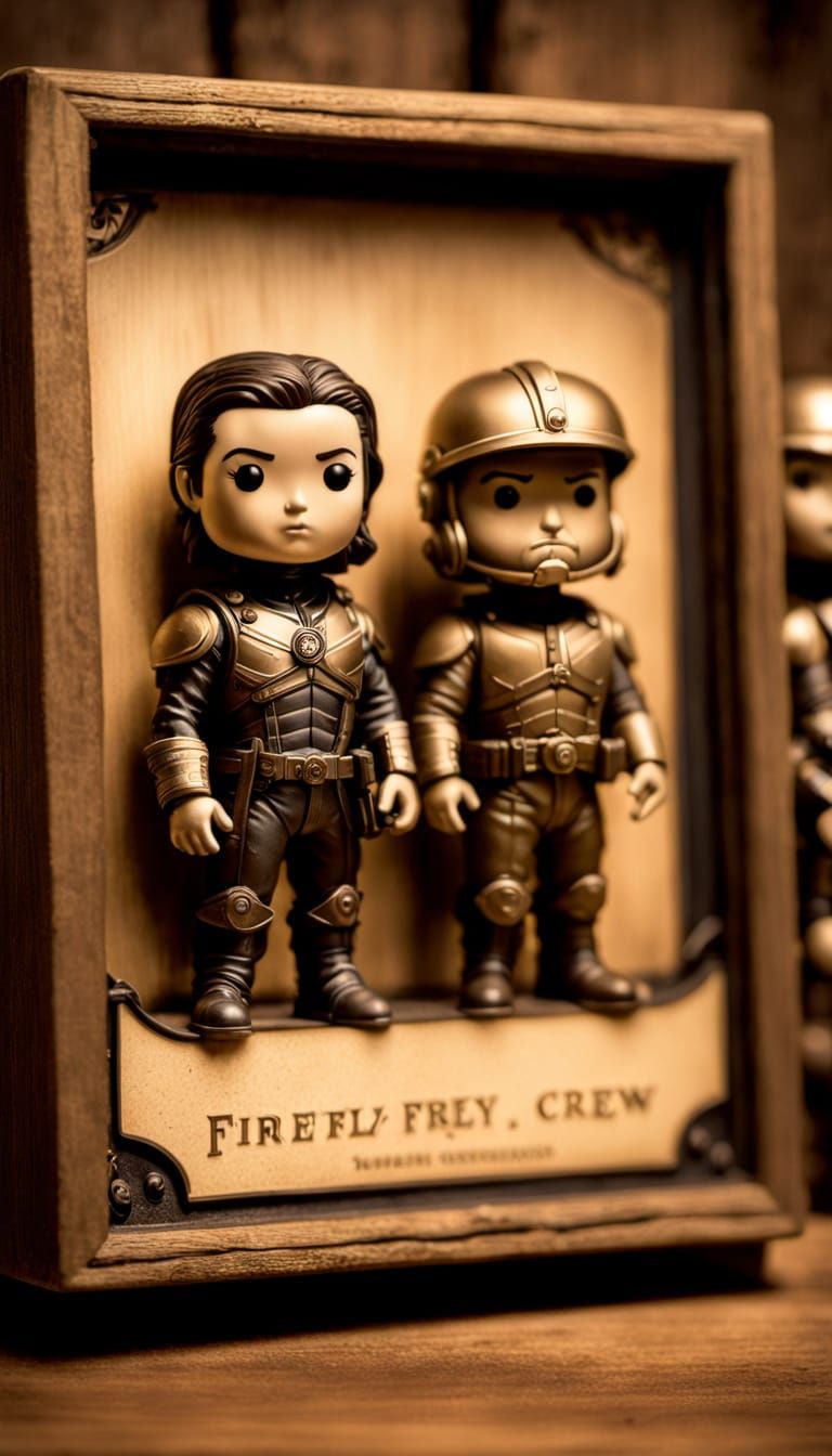 Funko Pop Firefly Crew in Frank Frazetta Style