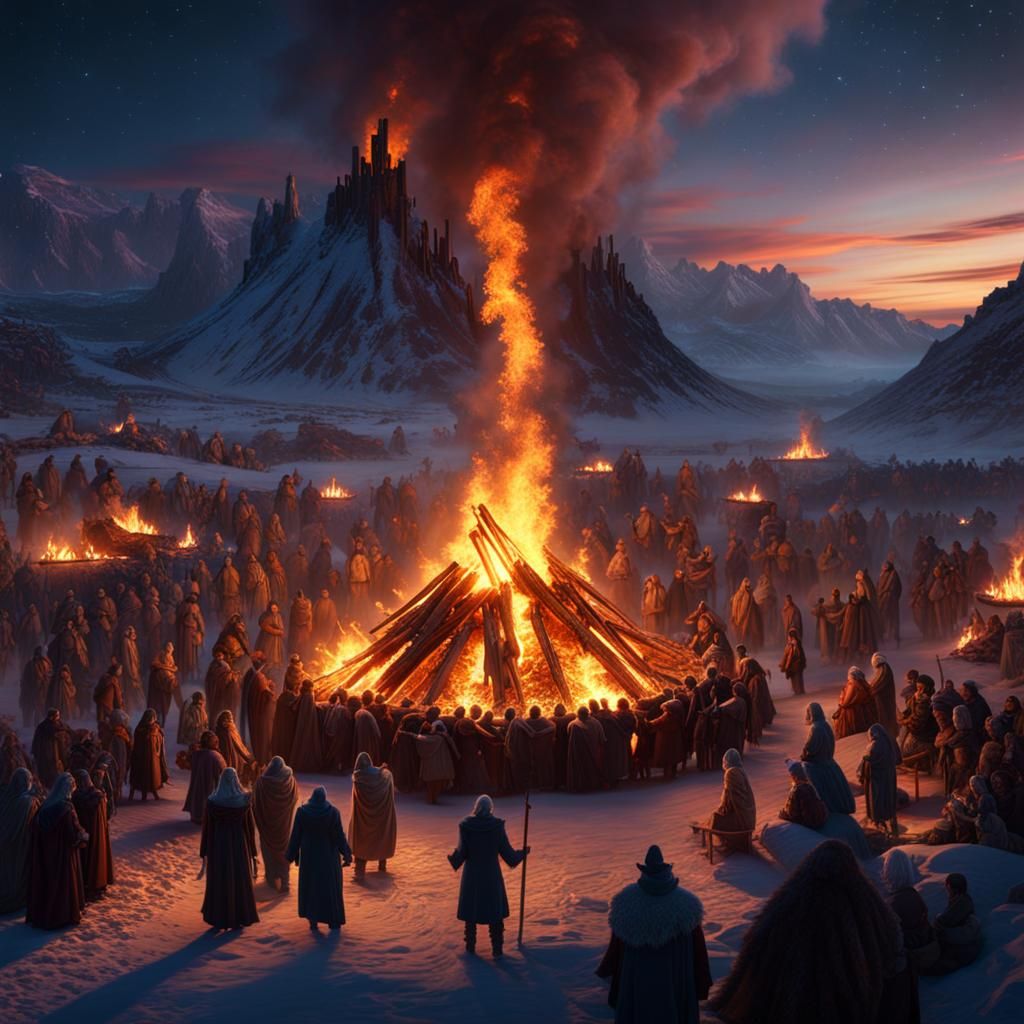 Midwinter Night's Dream: Bonfire in High Desert