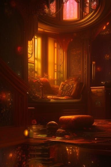 Cyberpunk Rose Gazebo with Twinkling Lights