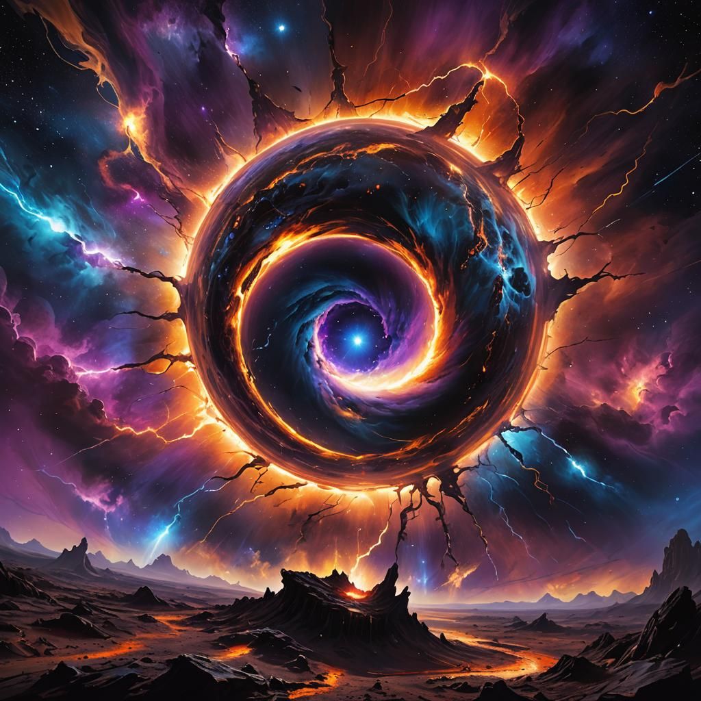 Cosmic Horror: Black Hole Approaching Planet