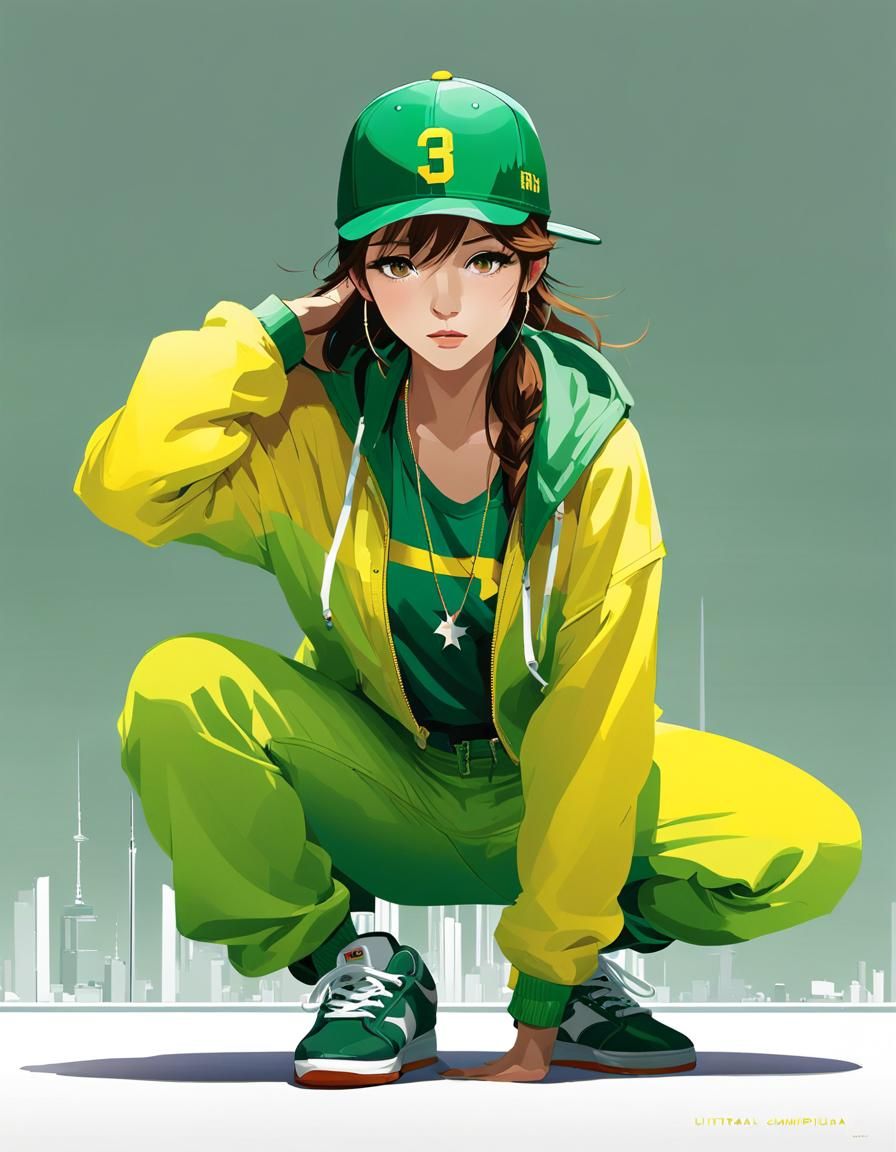 Anime Australian Breakdancer in Studio Ghibli Style