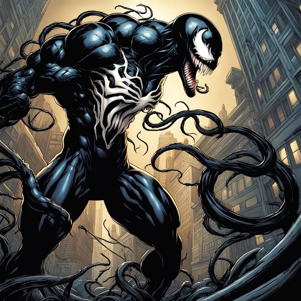 Venom Artwork in Comic Book Style
