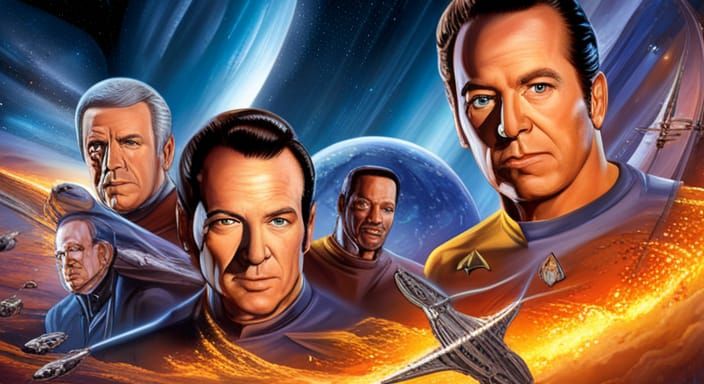 Cosmic Time-Stream Displaying Historic Figures and Star Trek
