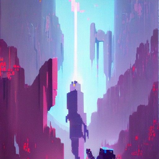 Hyper Light Drifter as Oil Painting