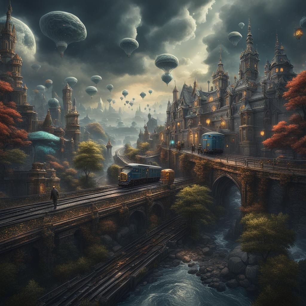 Cloudy Commute: Detailed Matte Painting in Unreal Engine