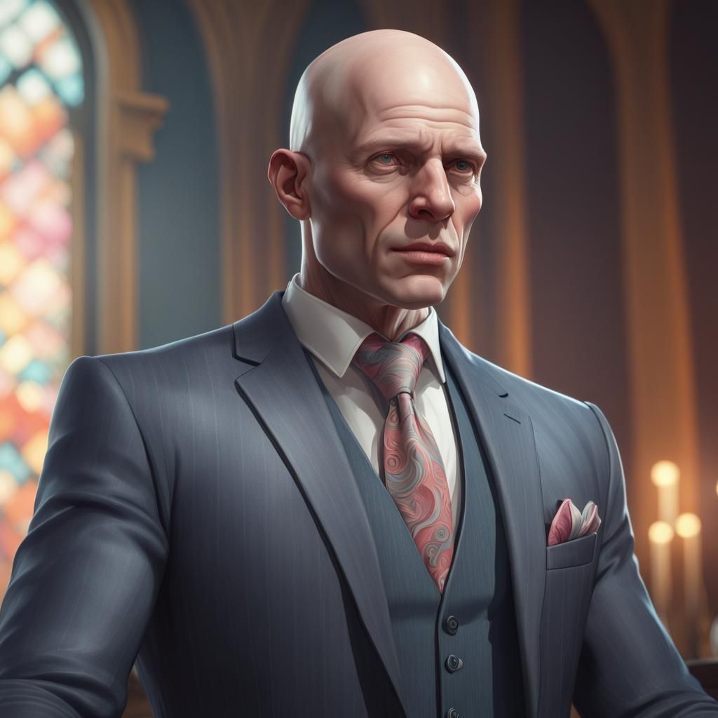 Man in Suit Giving Speech: Hyperdetailed Portrait