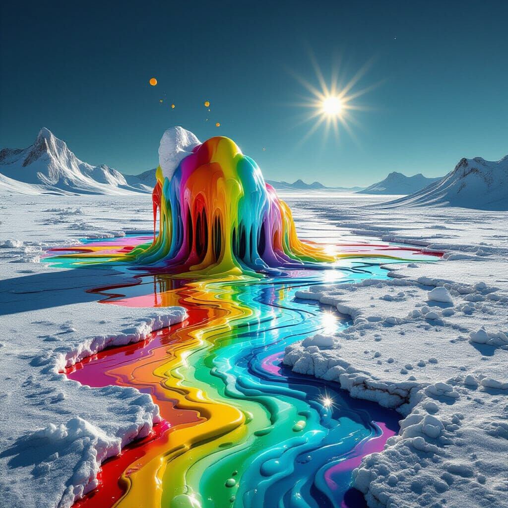 Surreal Melting Landscape: a Dreamlike Dissolution