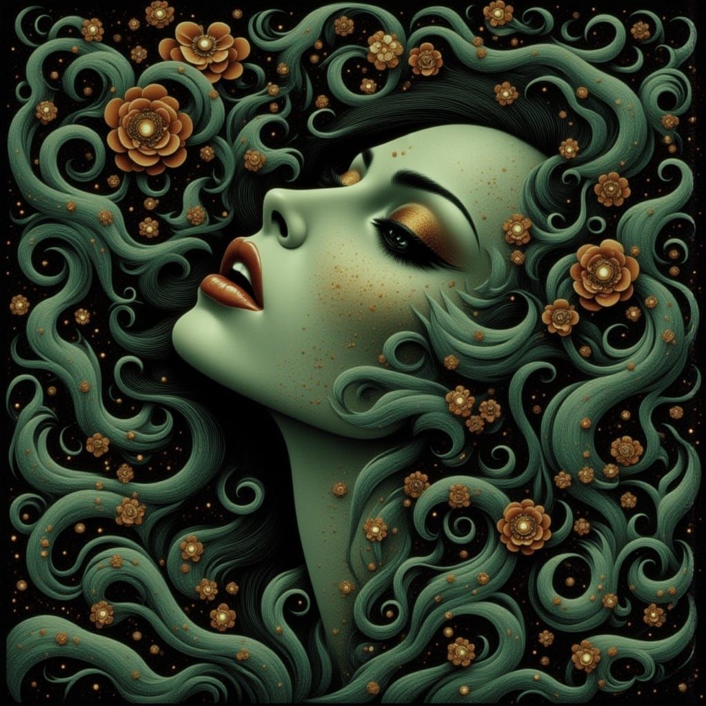 Dreamlike Descent into Madness in Dark, Gritty Cyberpunk Sty...