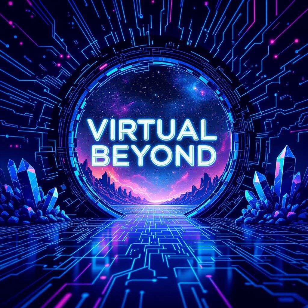 Virtual Beyond E-book Cover: Digital Portal to Surreal World...