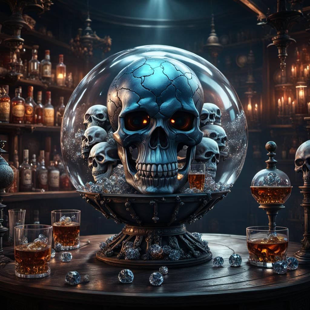 Bartender in Crystal Skull Sphere: Fantasy Concept Art