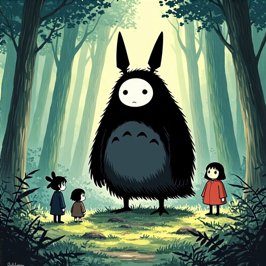 Grimdark World in Studio Ghibli Style