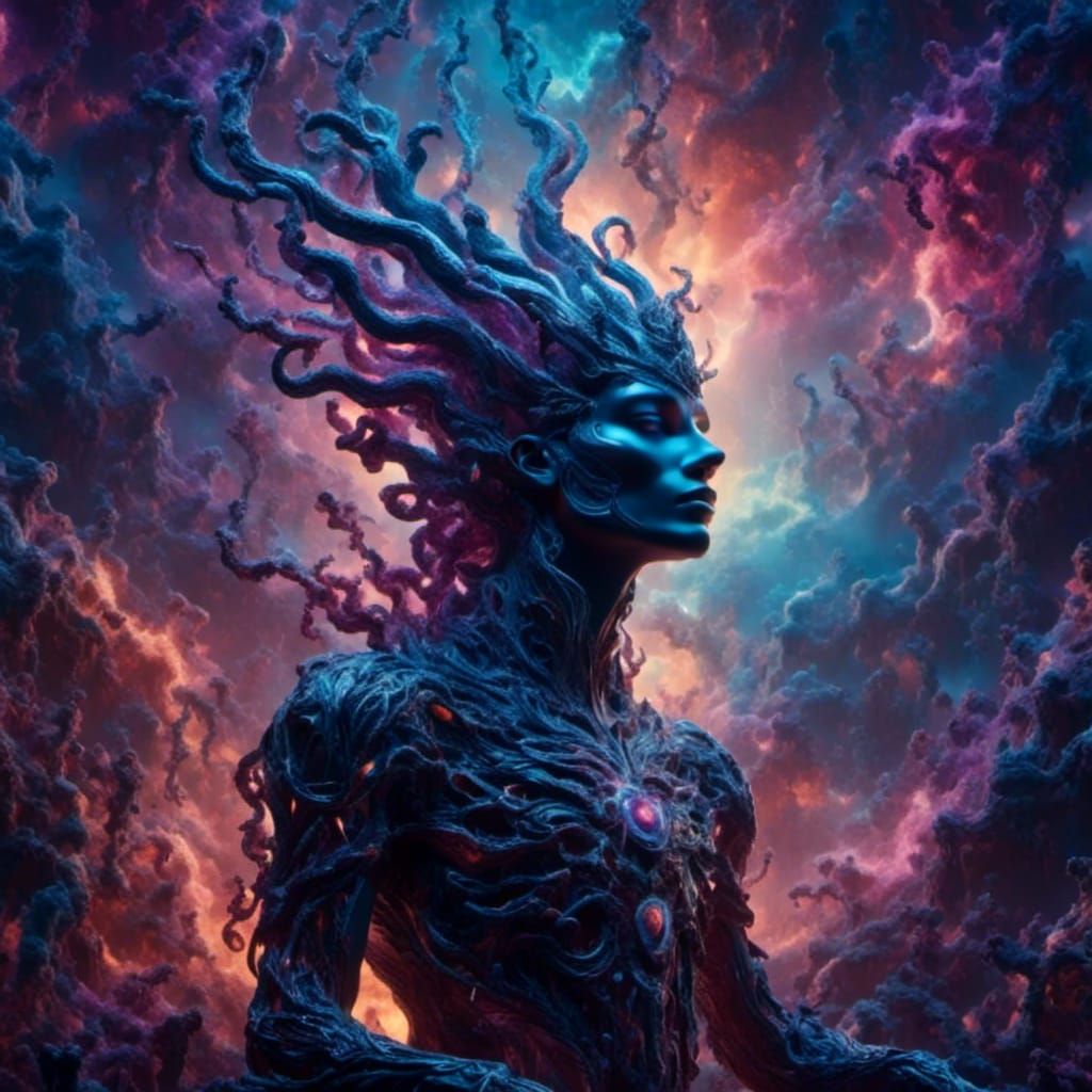 Sky Demonic God with Color Bomb Aura