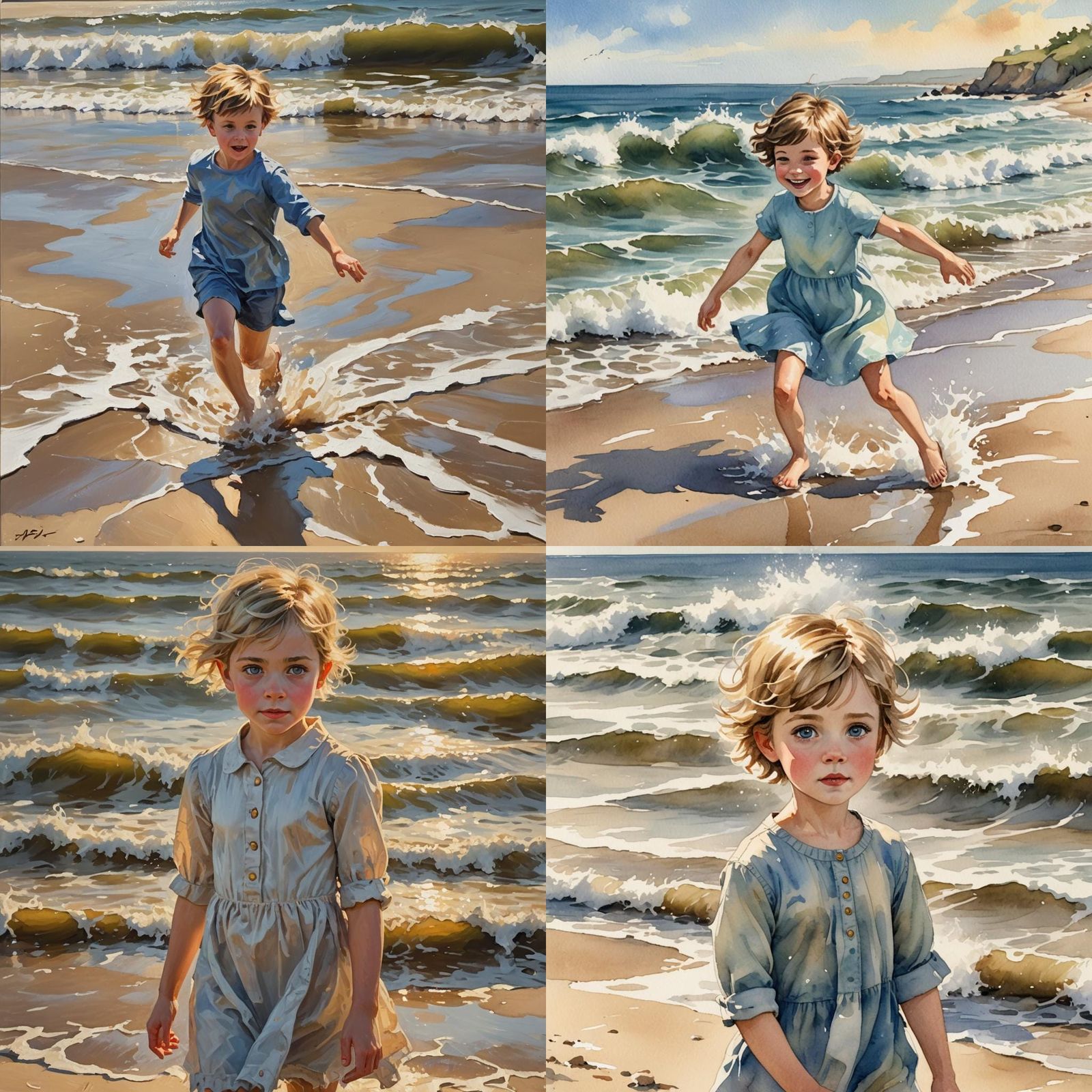 Girl with Blue Eyes at Ocean City Beach