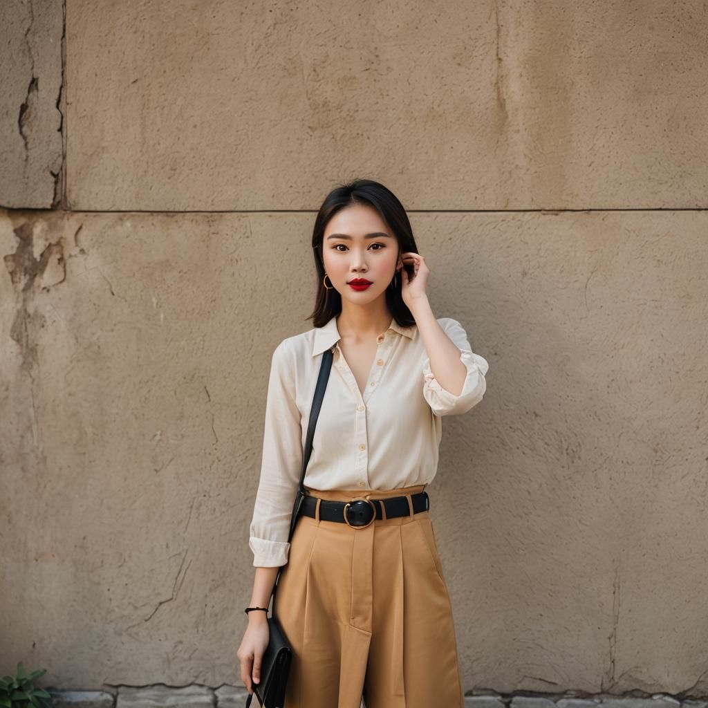 Asian Woman Portrait in Editorial Photography Style