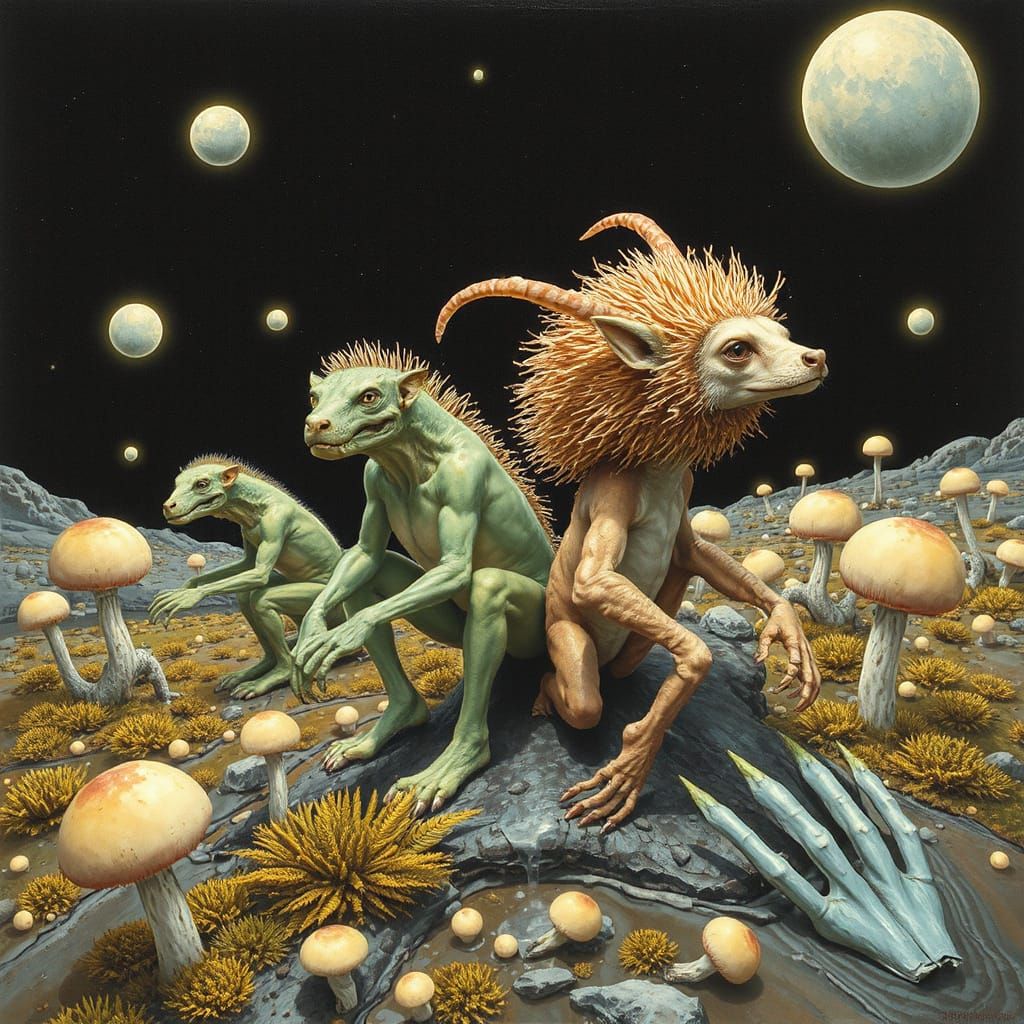 Exoplanet Hybrid Species Evolution: Technical Illustration