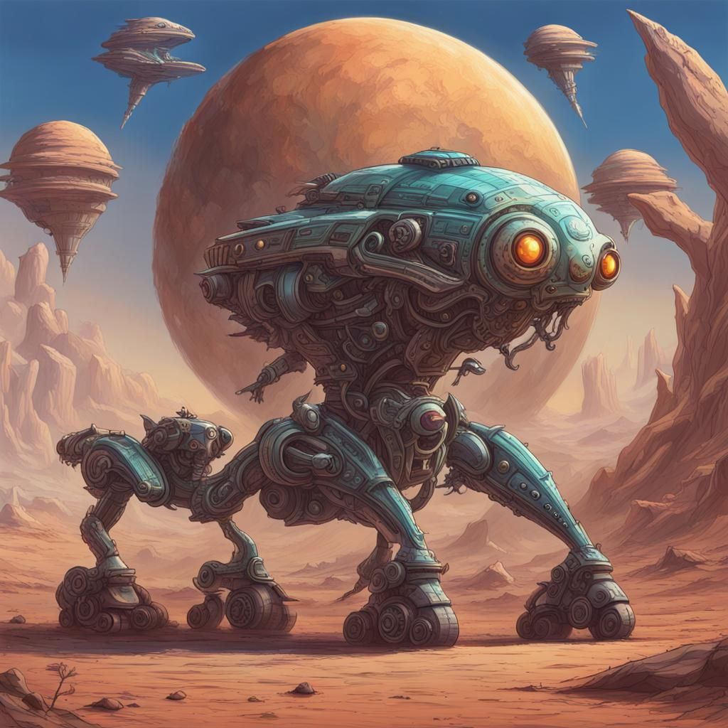 Alien Drag Racer on a Strange Planet