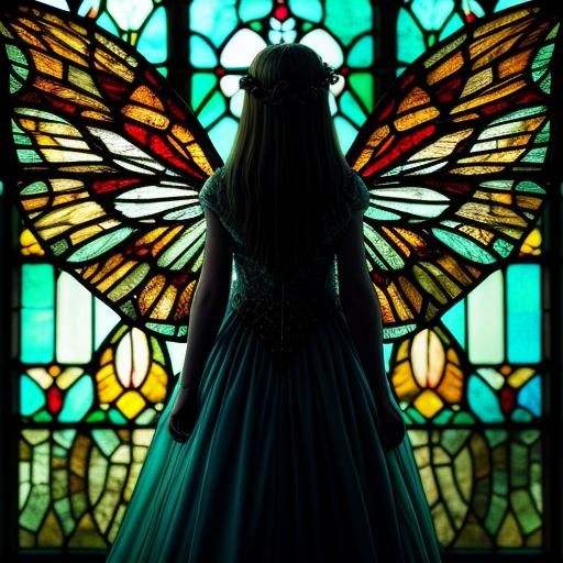 Fairies with Stained Glass Wings in HDR