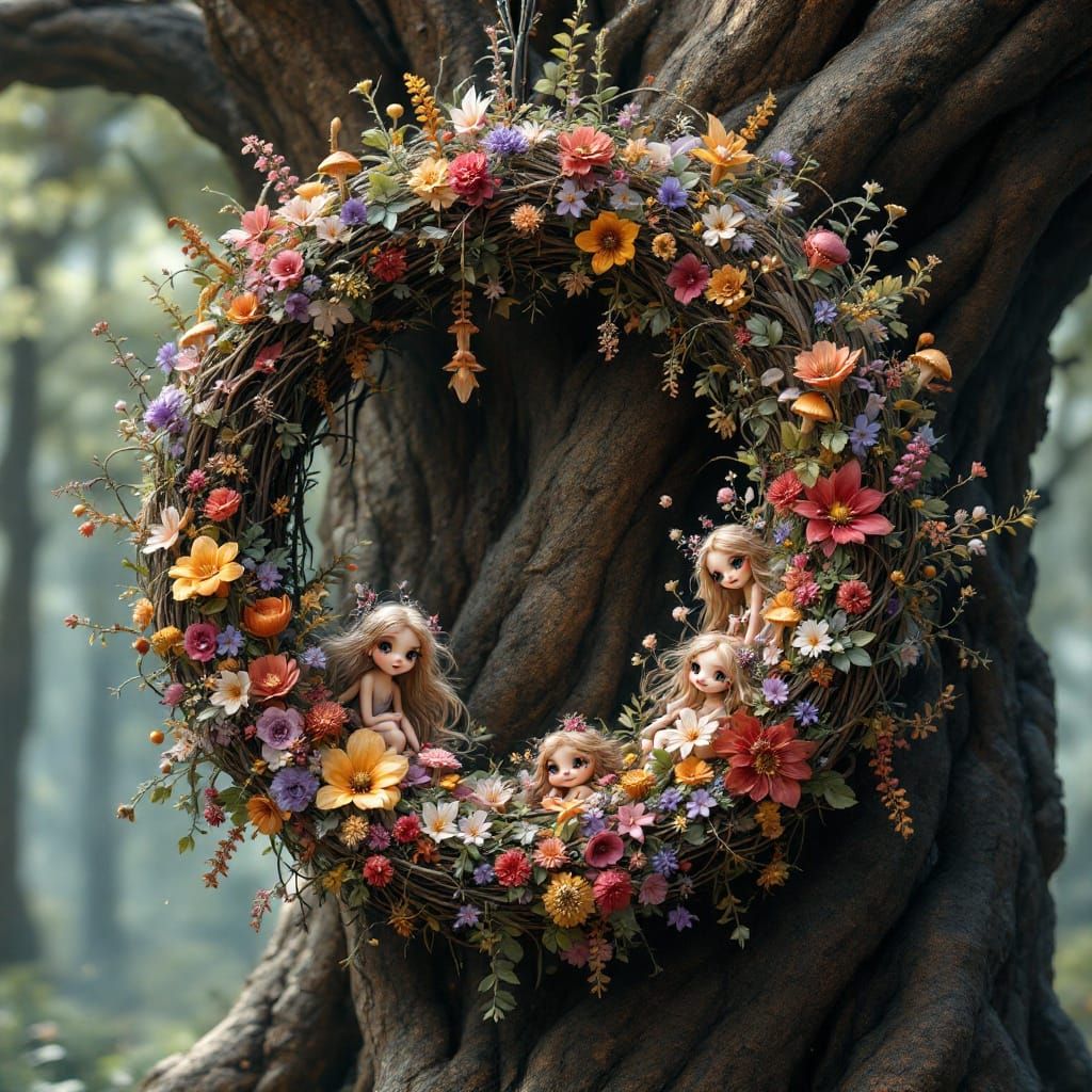 Ancient Wreath Whispers Secrets to Woodland Fairy Civilizati...