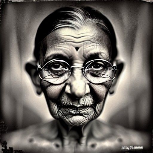 Intimate Portrait of Gandhi in Natural Light