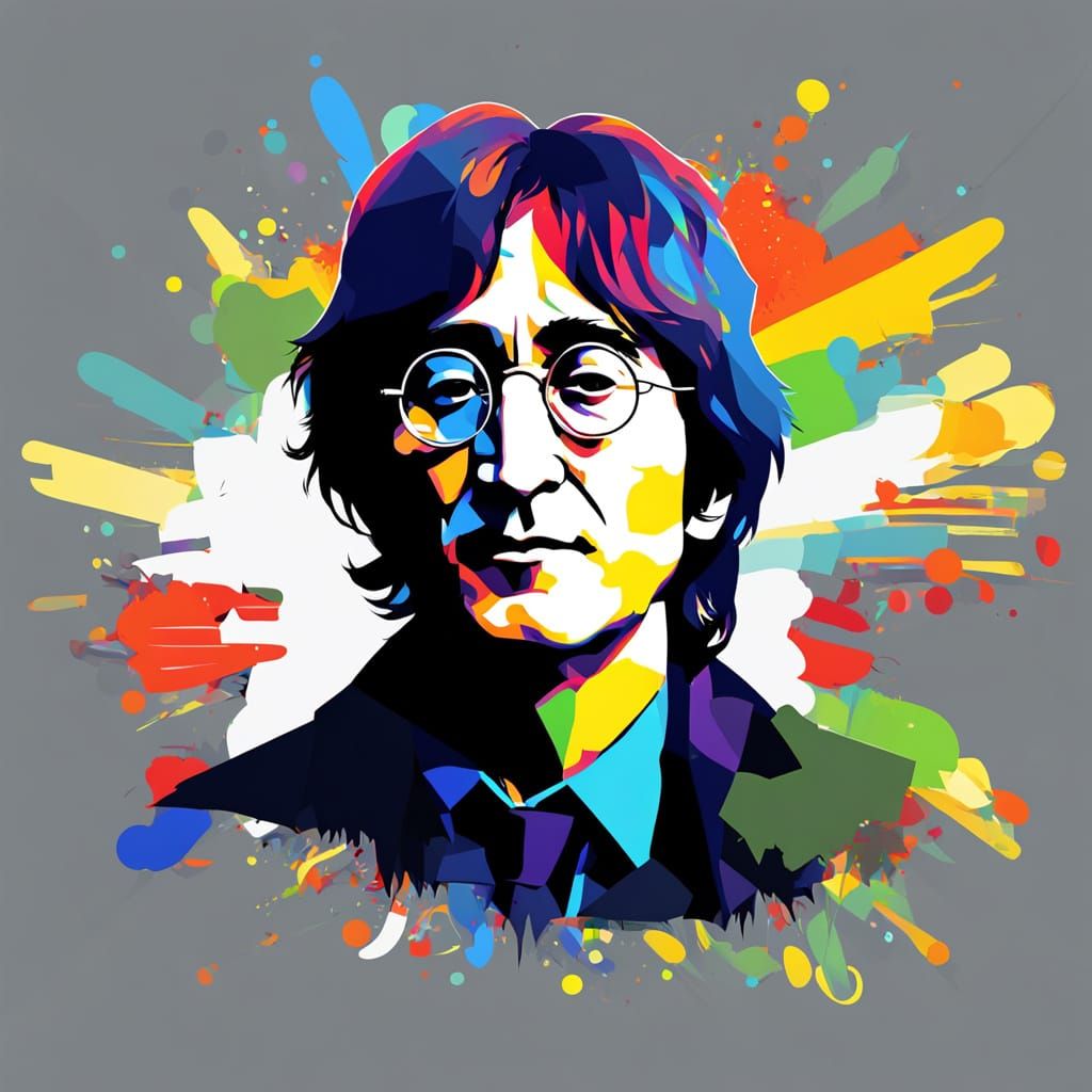 WPAP John Lennon in Anime Key Visual Style