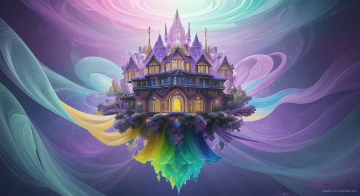 Crystal Candyland House with Rainbow Vines