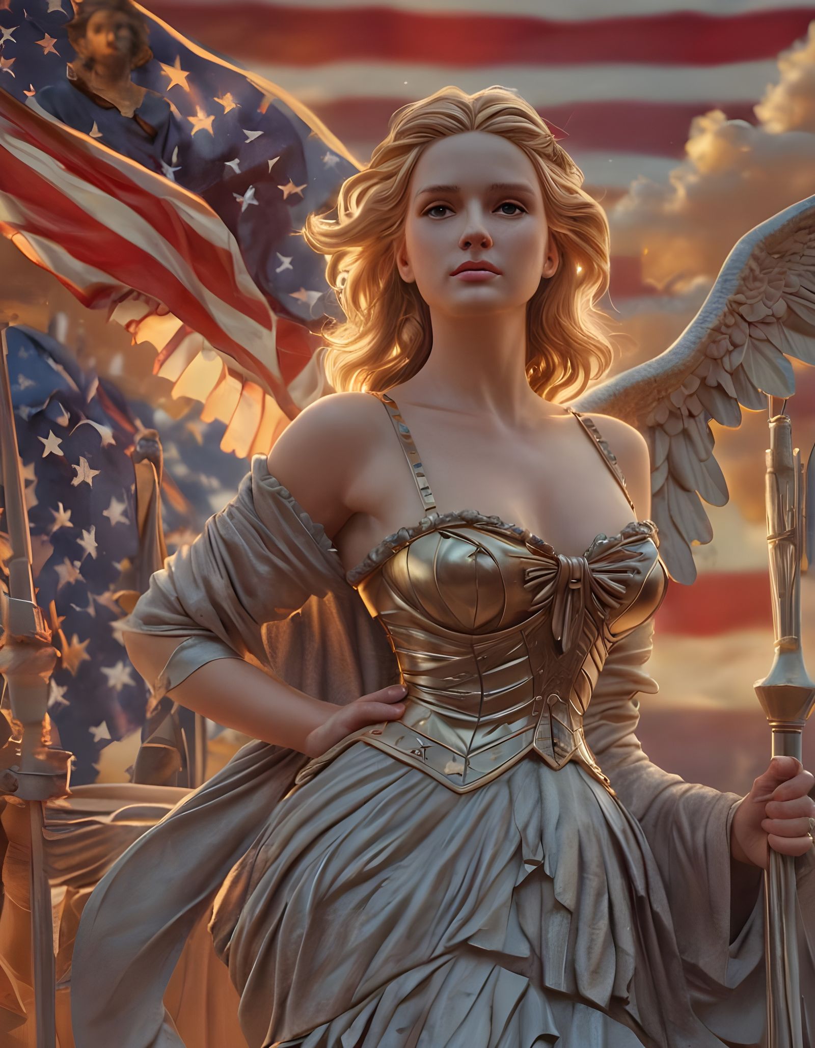 Symbolic Female Personification of America