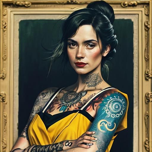 Photorealistic Portrait of a Wise and Happy Hippie