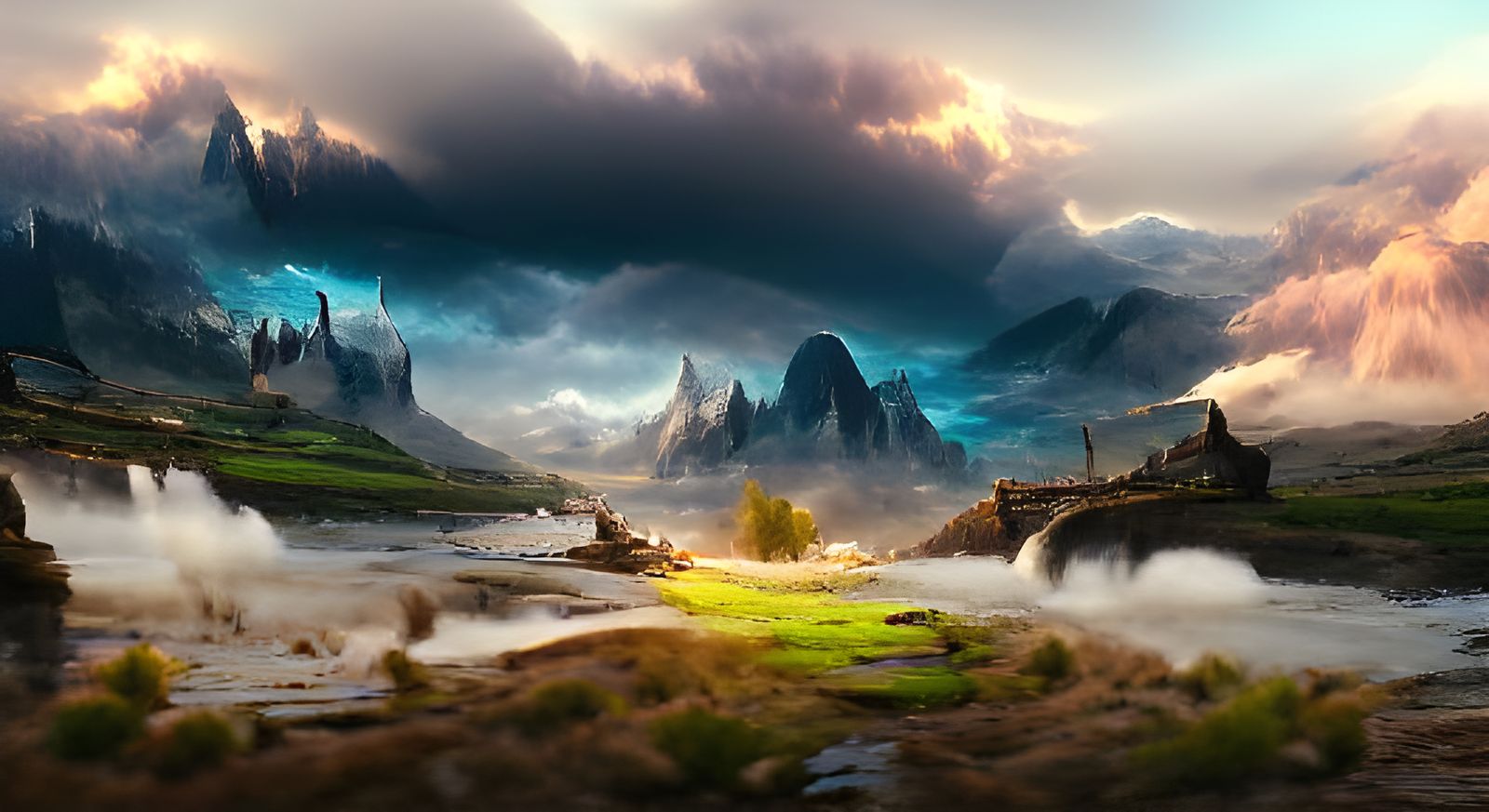 Cinematic Fantasy Landscape Scene