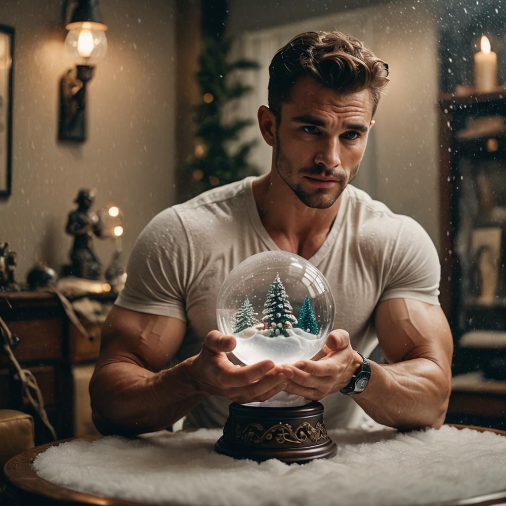 Handsome Snow Globe Hunk 2