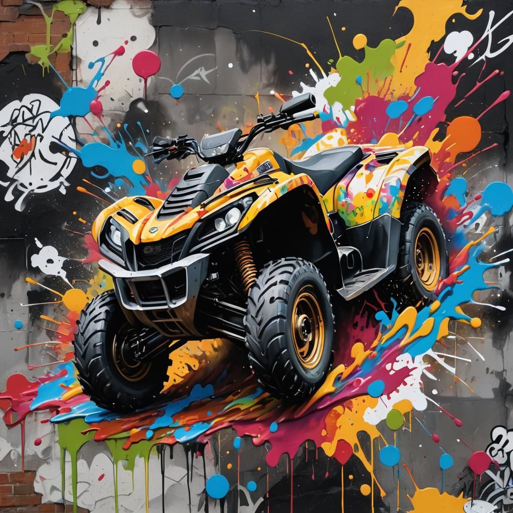 ATV in Graffiti Splash Art Style
