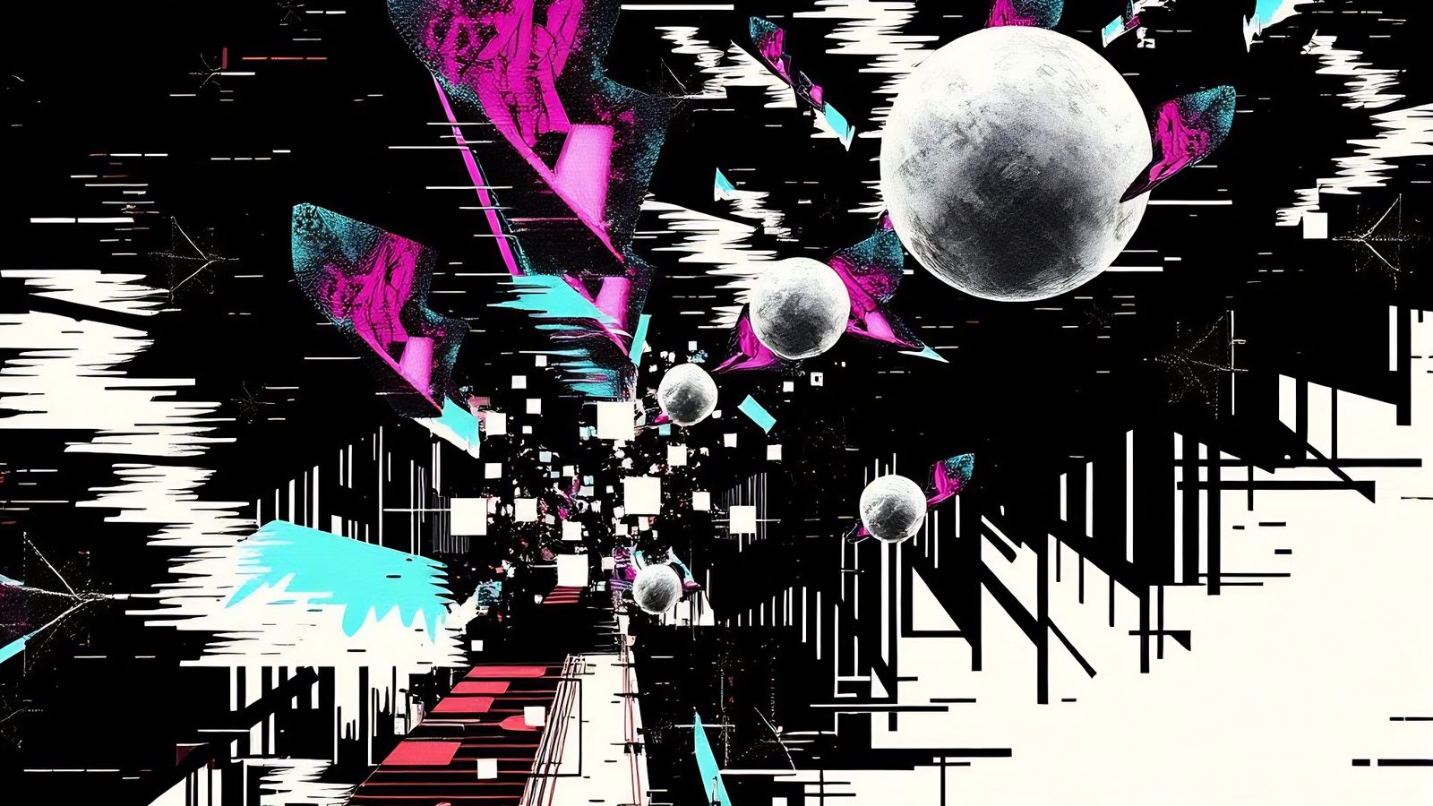 Abstract Glitch Hallucinations: Corrupted Cutouts