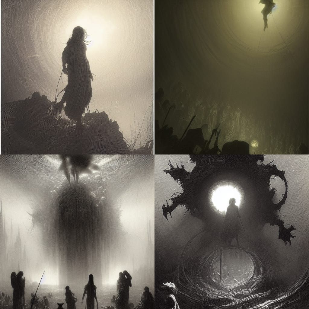 OMORI Inspired Horror in Doré Style