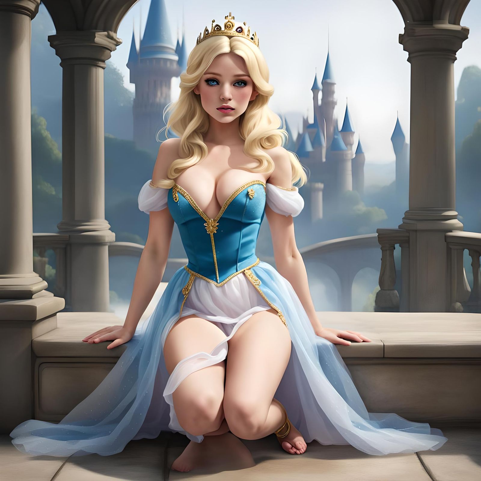 AI Generated Image of a Blonde Princess