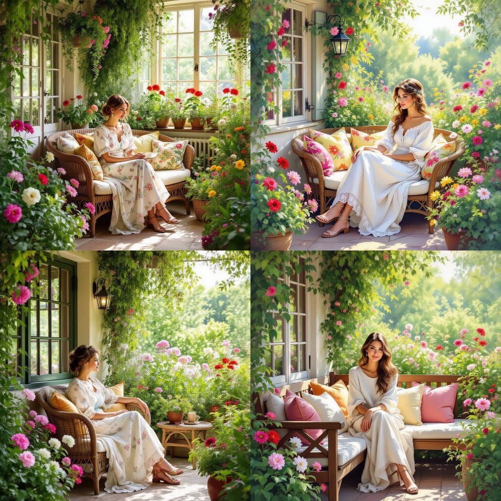 Cozy Outdoor Garden Seating Corner