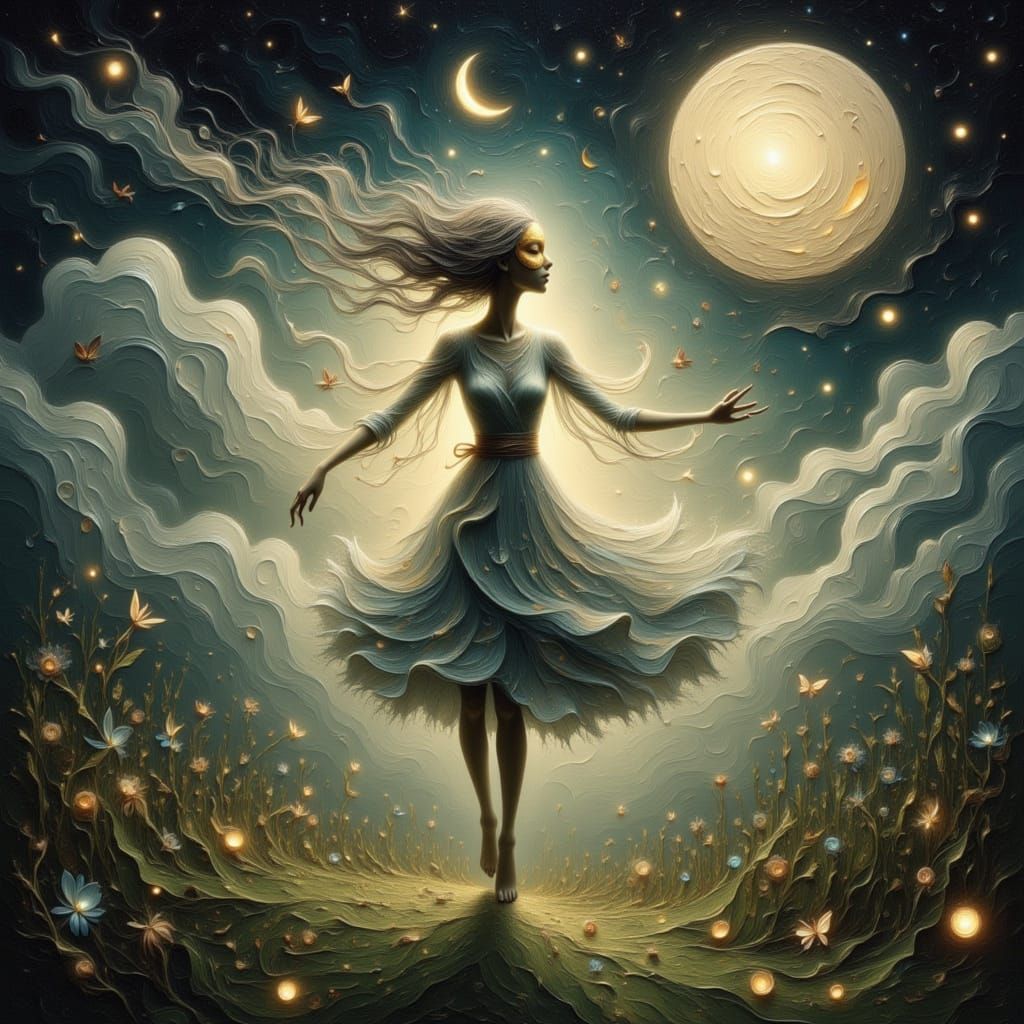 Moon Dancer in Dreamy Anime Style