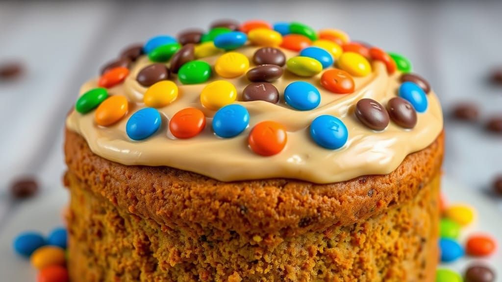 Decadent Reese's Cake with M&M's, Digital Art