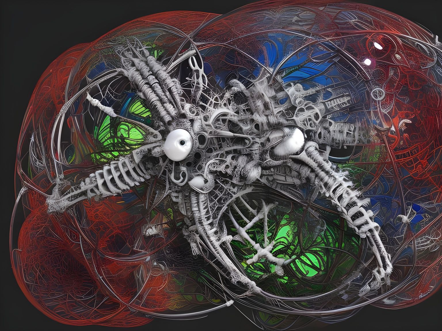 Biomechanical Sphere of Bones with Cybernetic Implants