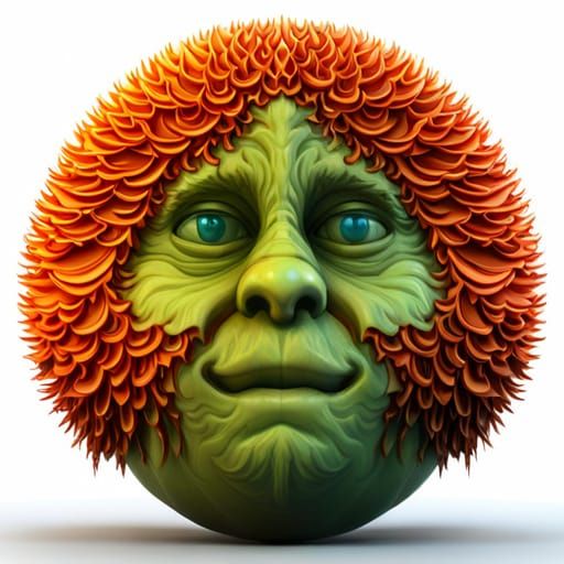 Happy Face Mandelbulb 3D Sculpture in 8K