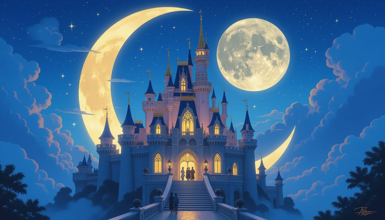 Ethereal Castle on Intertwined Moons