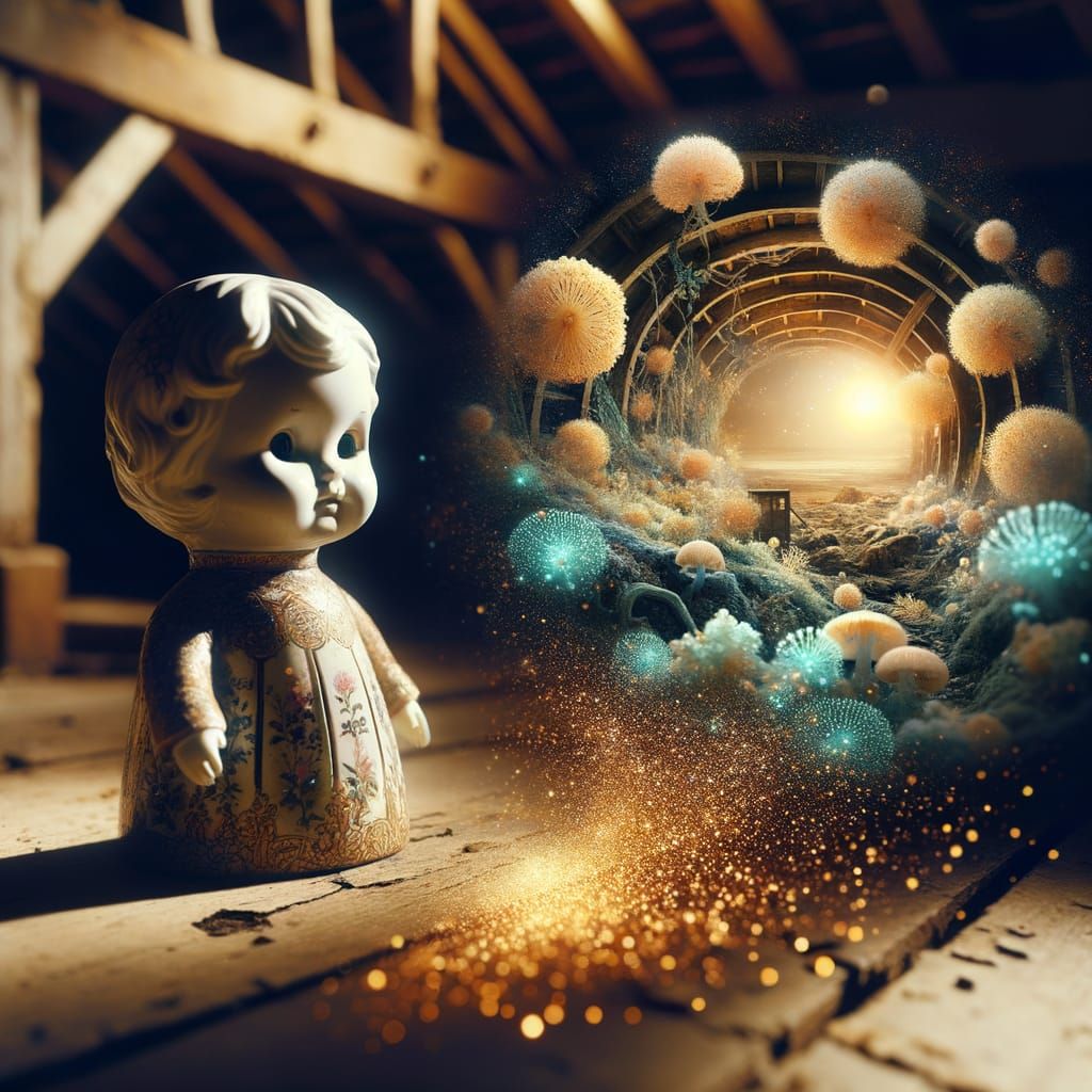 Surreal Doll Gateway to Alien Landscape