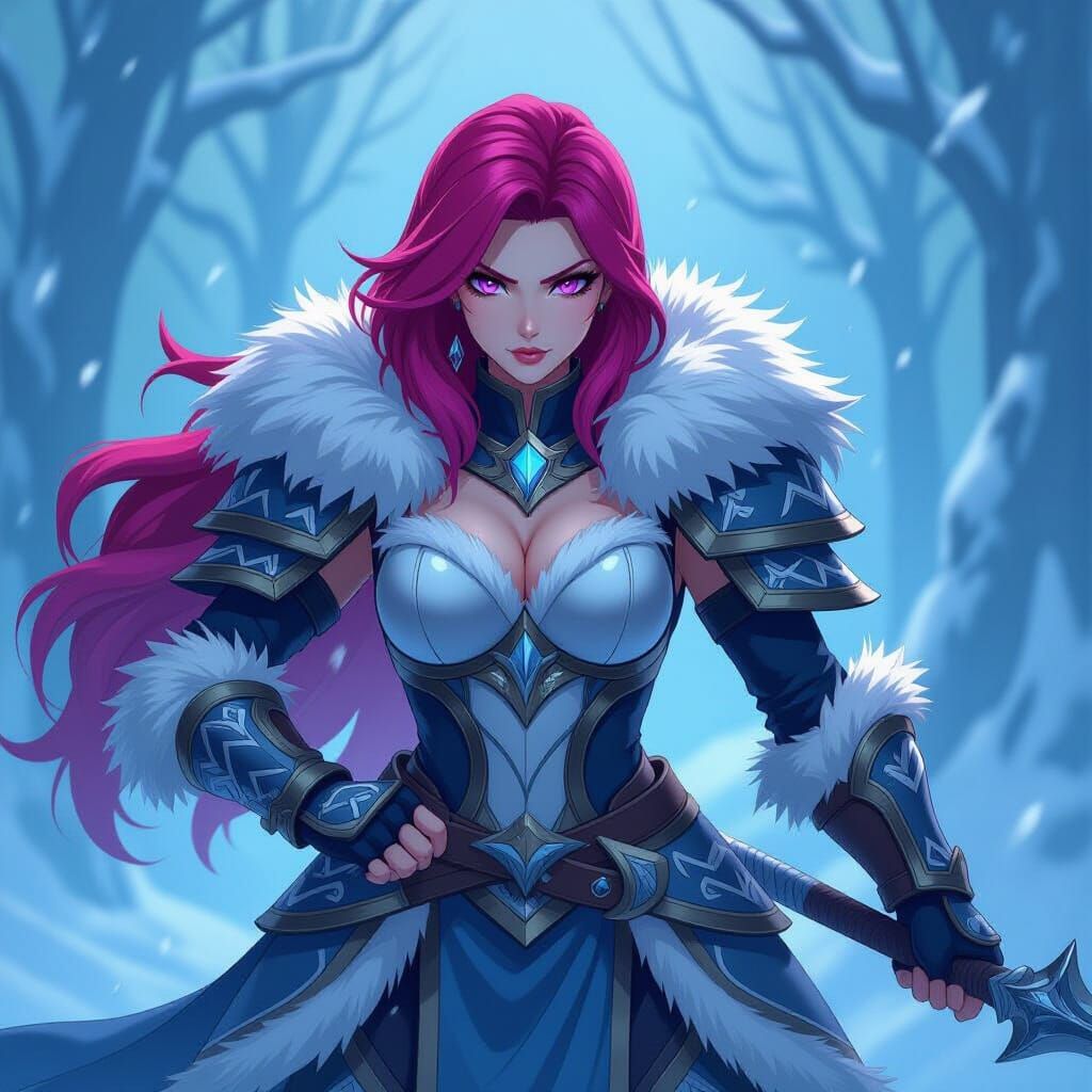 Sejuani Winter's Wrath Anime Style Wallpaper