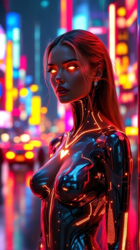 Cybernetic Goddess of the Neon Nexus