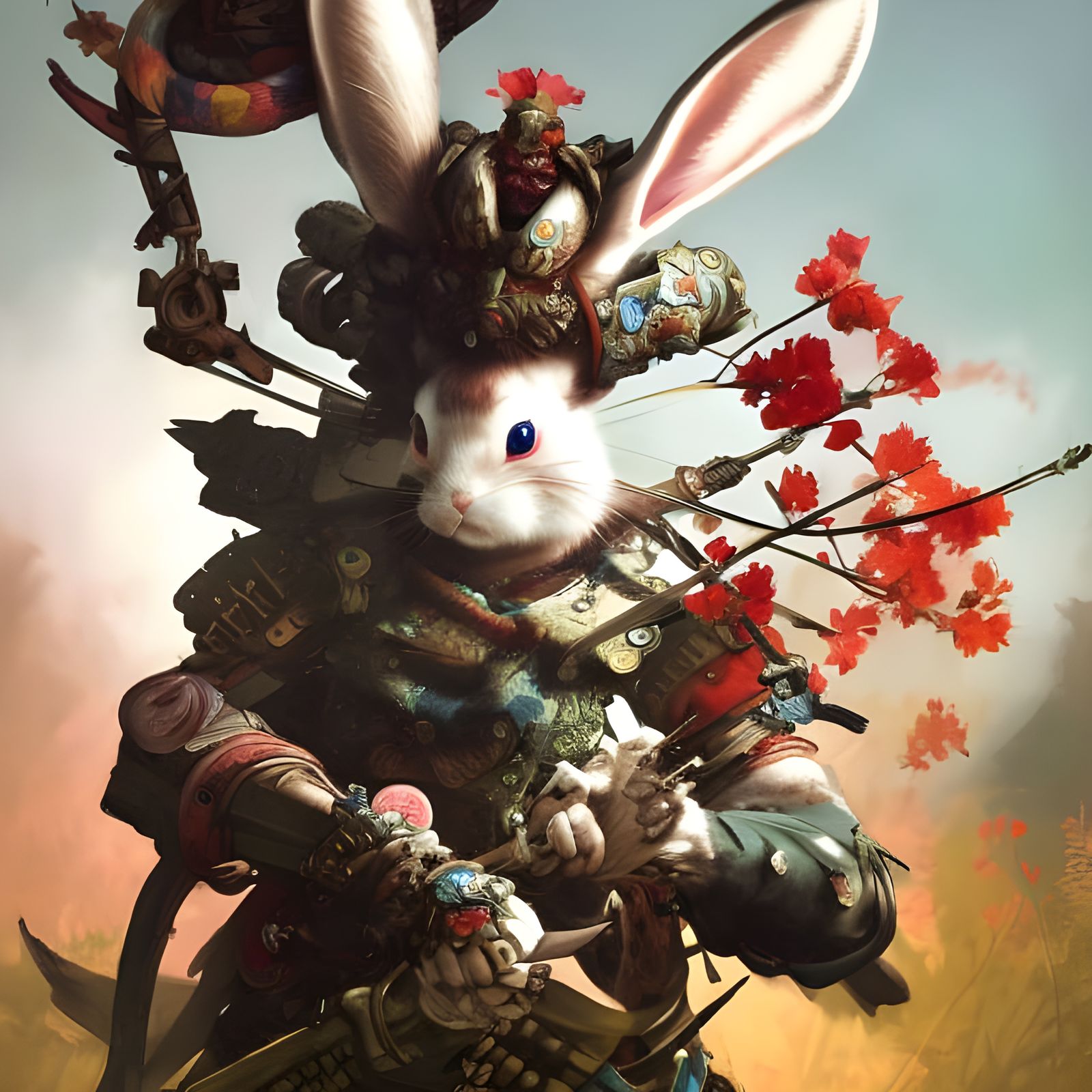 Samurai Bunny in Borderlands Style