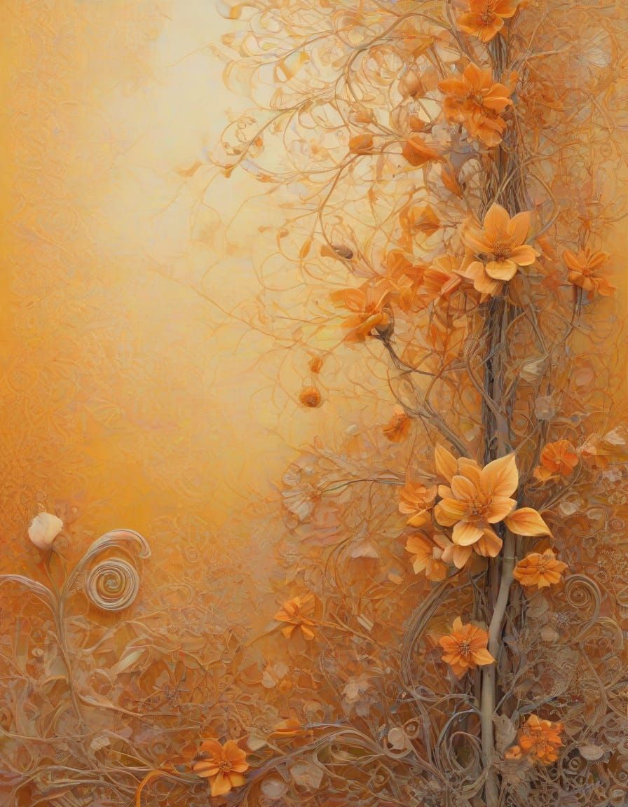 Ethereal Surrealism: Pencil Transforms into Blooming Vines