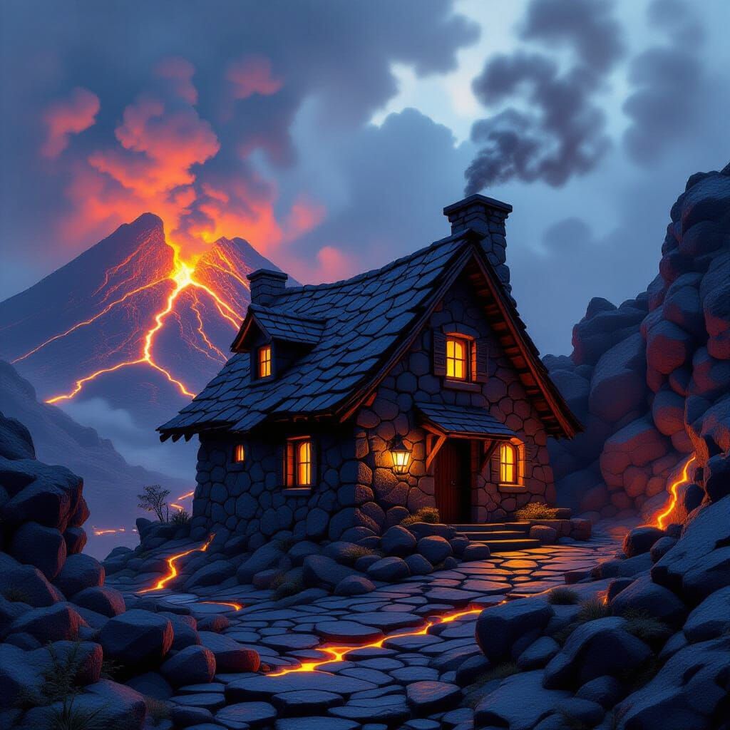 Cozy Lava House on Dormant Volcano
