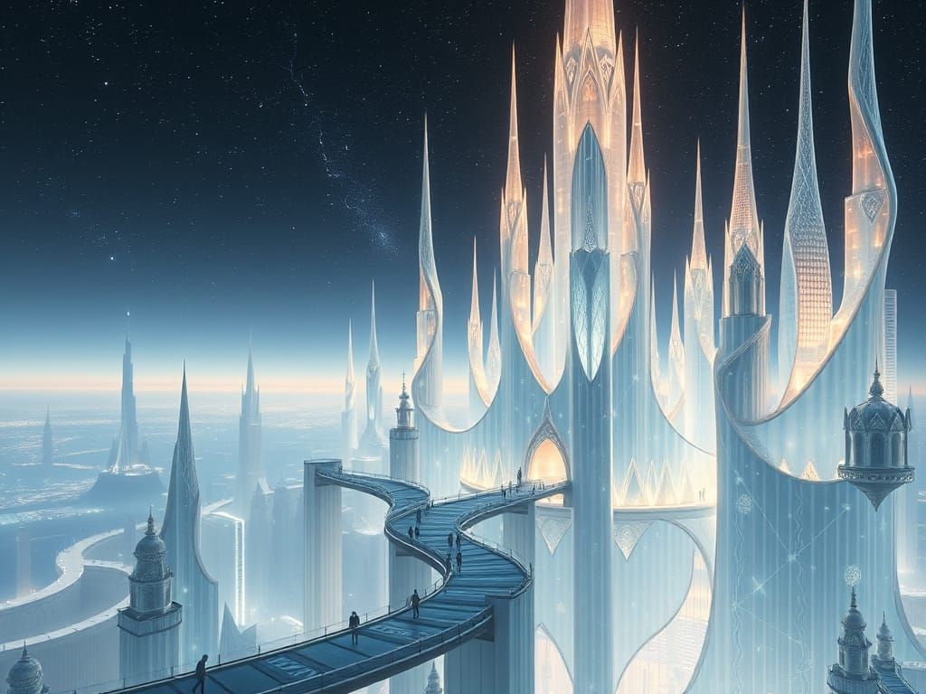 Ethereal City of Light and Dreams